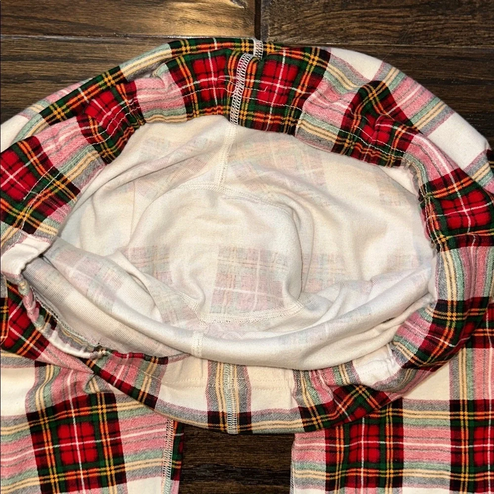 Hanna Andersson Red and White Plaid Pajama Bottoms size XLarge organic cotton